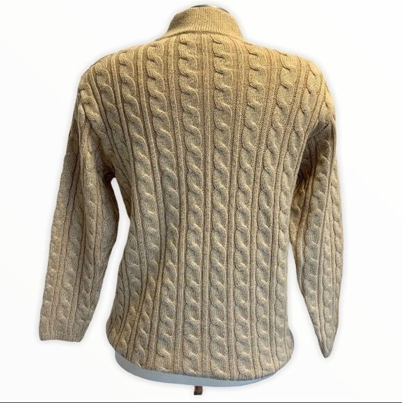 ST. John sportswear gold cable knit sweater size P - Picture 2 of 11
